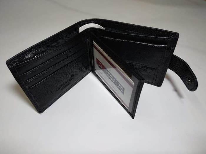 Imperial Horse Dompet Pria Kulit Asli Black Men's Wallet Model Kancing