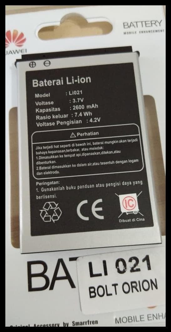 Baterai Batre Batere Battery Modem Bolt Bold Orion Movimax Mv1 Li021