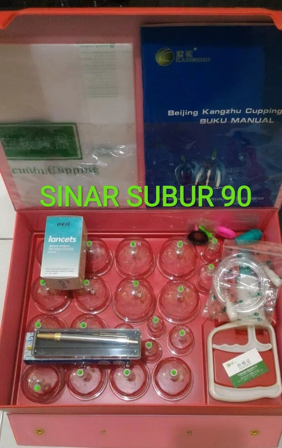 Foto Produk Paket Bekam Kop Kangzhu isi 20pcs +pen sm dan jarum Lancet dari SABAR48