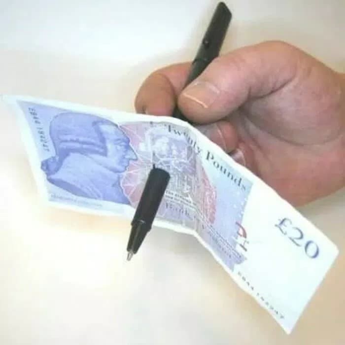 Professional Pen Through Banknote Magic Trick NEW Pen Through Playing Card