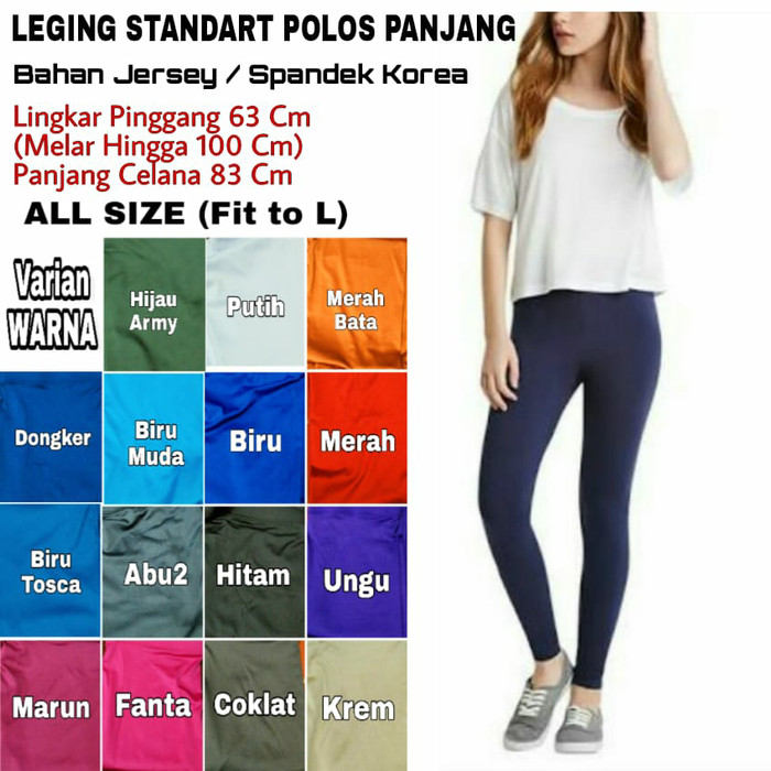 Legging Standar Polos Panjang