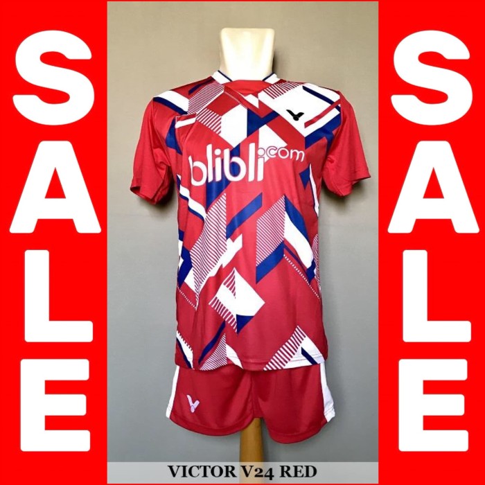 Grosir Setelan Badminton / Bulutangkis Victor V24 (Baju Kaos Celana)