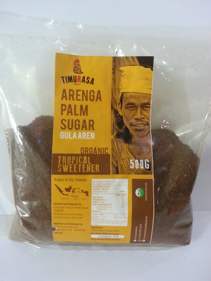 TIMURASA ARENGA PALM SUGAR 500 GR/PALM SUGAR/GULA PALEM/GULA ORGANIK