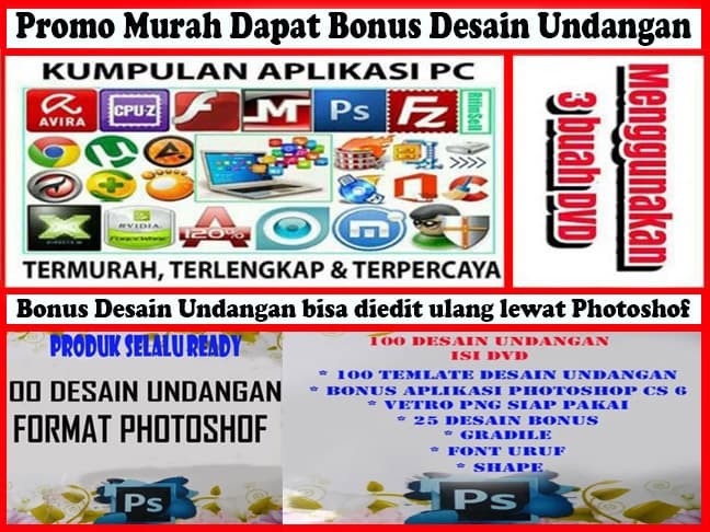 Software PC - Aplikasi PC dan Bonus Desain Undangan Bisa Edite di PSD