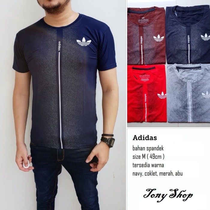 Kaos pria cowo Adidas - Navy