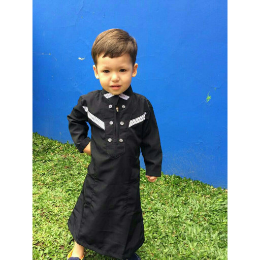 Baju Muslim Murah Koko Gamis Anak Laki Putih Dan Hitam 1sd12 Tahun 2