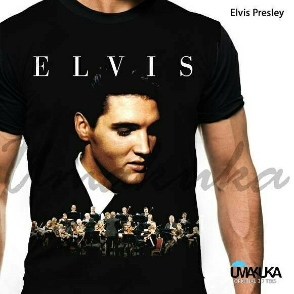 Elvis Presley Sweatshirt On Tour Poster Navy Pullover