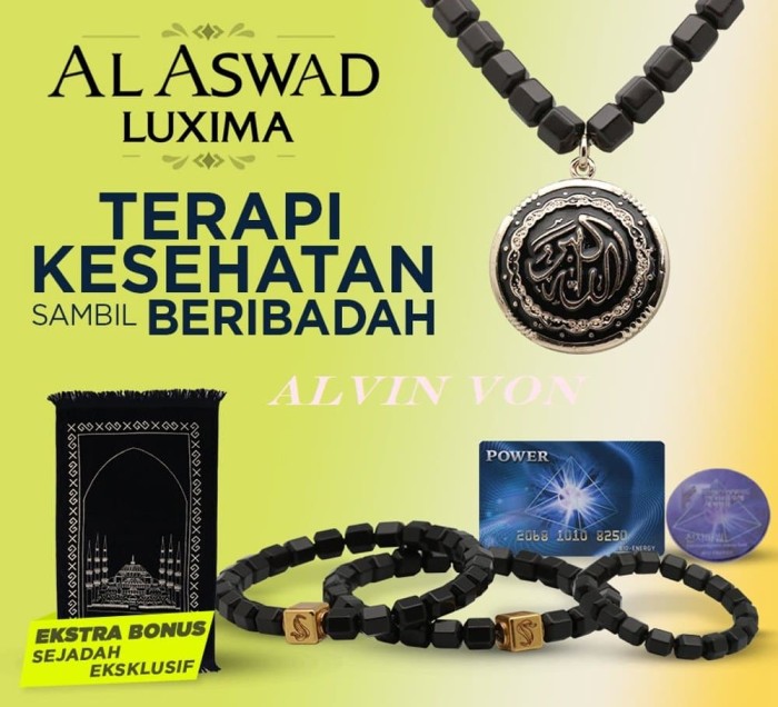 kalung gelang kesehatan AL aswad luxima - asli