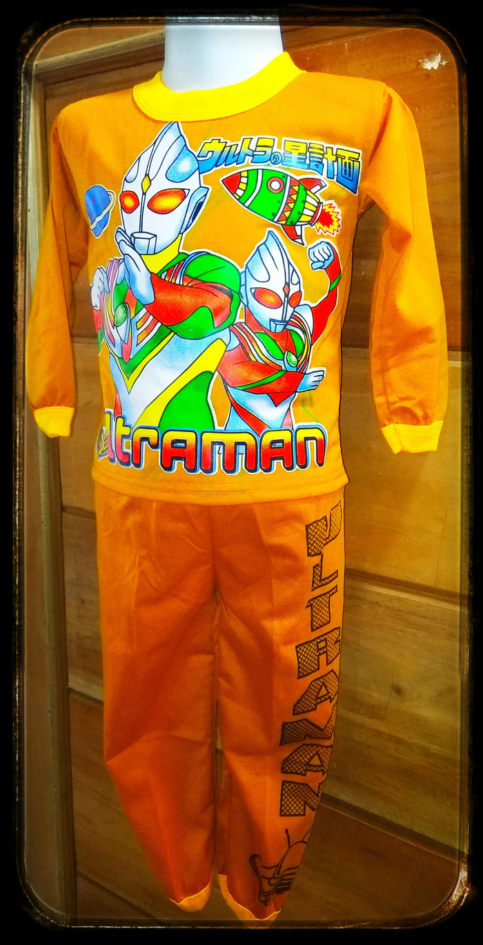 Jual Baju Setelan Anak Anak Panjang Motif Karakter Tokoh Kartun Ultraman 2 3 Tahun Kuning Kab Cirebon Rudy02 Collection