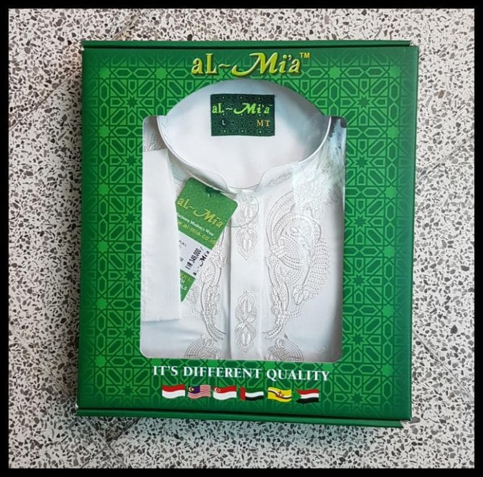 Baju Koko Almia Mt T.Panjang Ukuran S M L Xl Al Mia - Putih, L 2