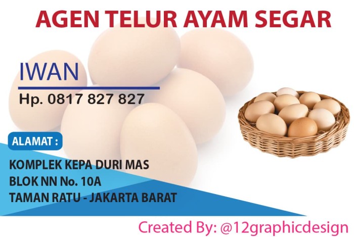 Banner Agen Telur Cdr kumpulan contoh spanduk
