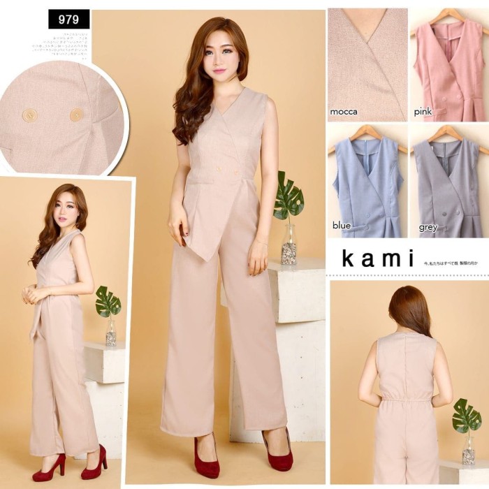 jumpsuit warna pink