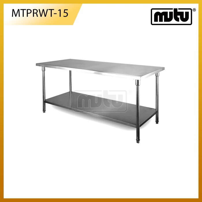 Jual Meja Kerja Dapur 1 5 Meter Stainless Steel Rak Dibawah Mtprwt Meja Kerja Dapur 1 5 Meter Stainless Steel Rak Dibawah Mtprwt 15