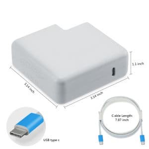 Genuine OEM APPLE A1719 87W USB-C Power Adapter Charger For Macbook Pro 2016-17
