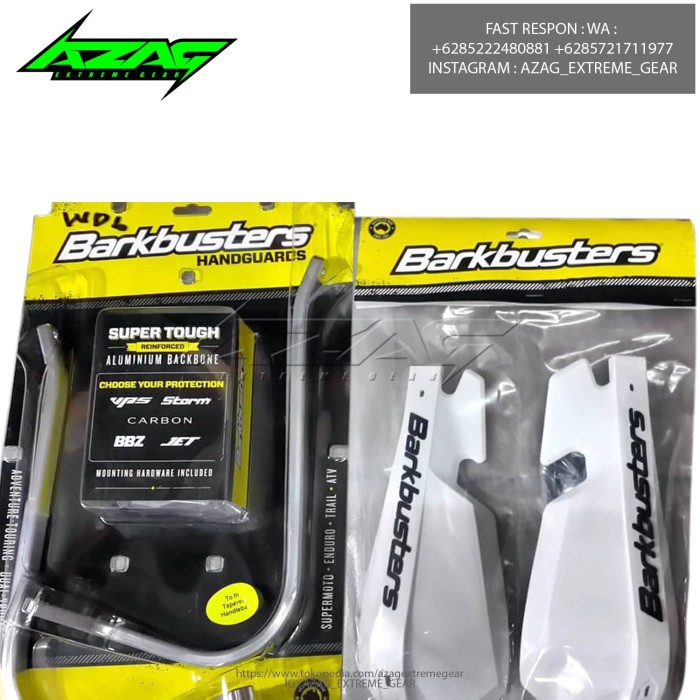 Foto Produk HANDGUARDS BARKBUSTERS WHITE ORIGINAL KLX DTRACKER CRF KTM dari kios ahong cross