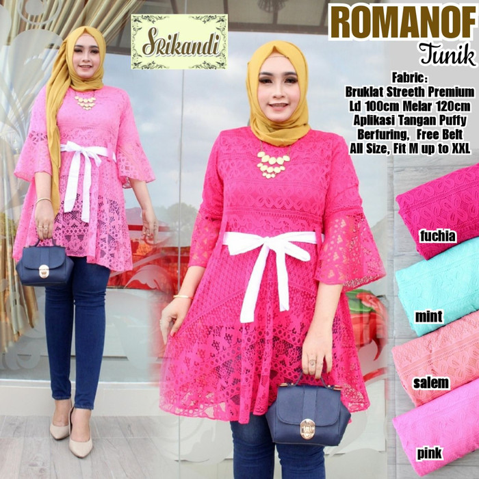 Blouse atasan baju Muslim murah muslimah polos tunik
