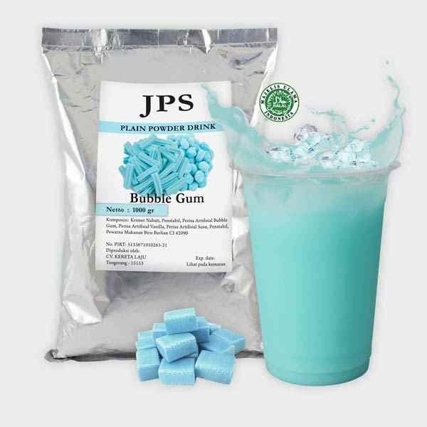 Bubble Gum Plain Powder - Bubuk Minuman Rasa Bubble Gum Tanpa Gula