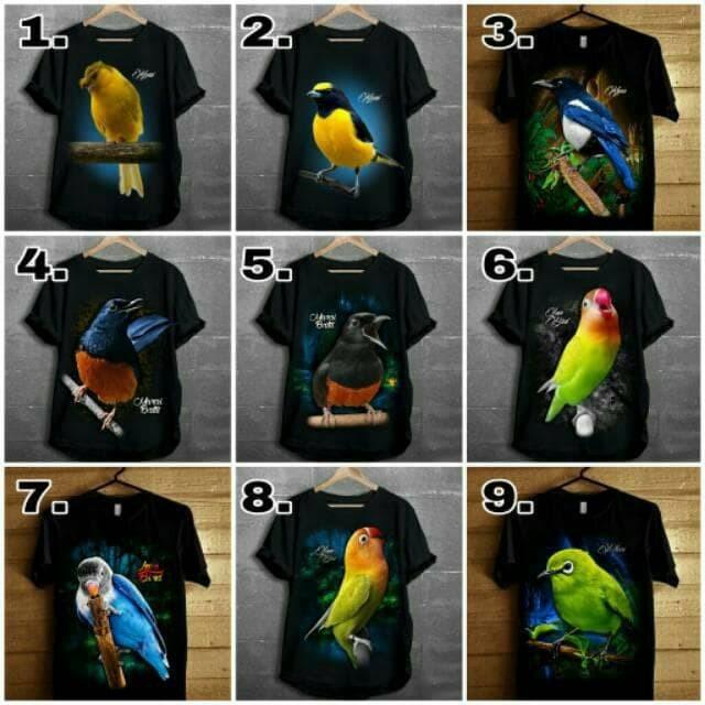 Jual Ready Stok Kaos Combed Burung Kicau Combed 24s Kaos Murah Distro Kicau Harga Rp 57.900