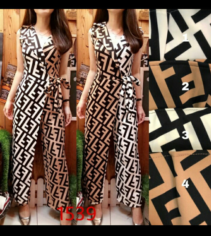 fendi logo jumpsuit