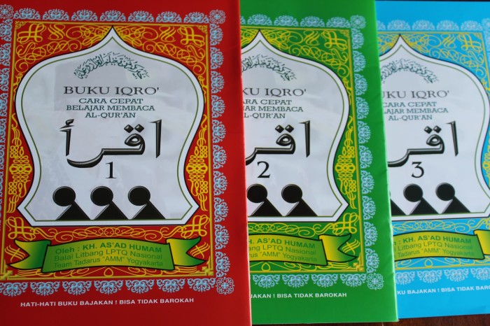 BUKU IQRO KECIL PERJILID, 1- 6.