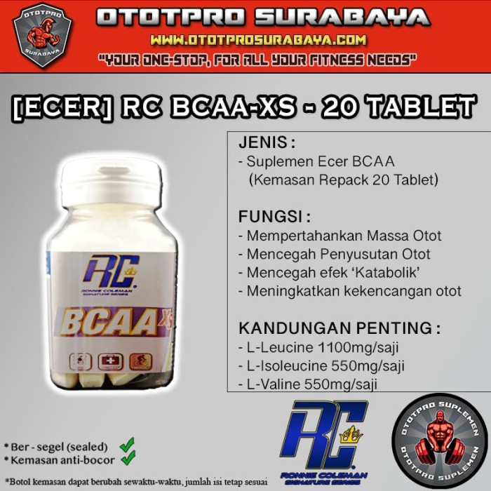RONNIE COLEMAN SIGNATURE SERIES BCAA XS ECERAN 10 TABS. Ronnie Coleman BCAA- XS 20