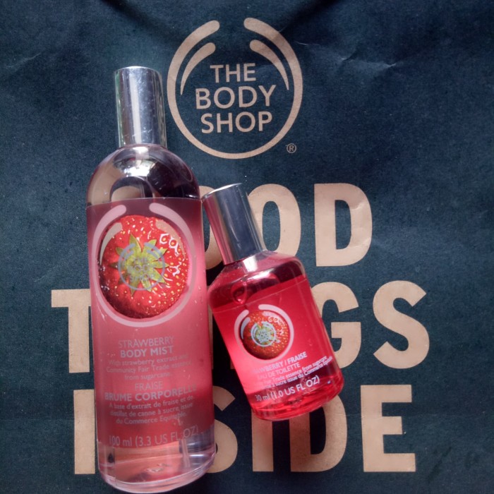 Paket Bodymist & Parfum EDT 30ml Strawbery The Body Shop Reject