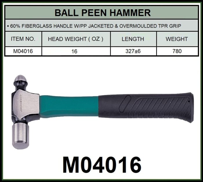 Jual JONNESWAY BALL PEEN HAMMER PALU KONDE JONESWAY M04016 Jakarta Selatan Jonnesway