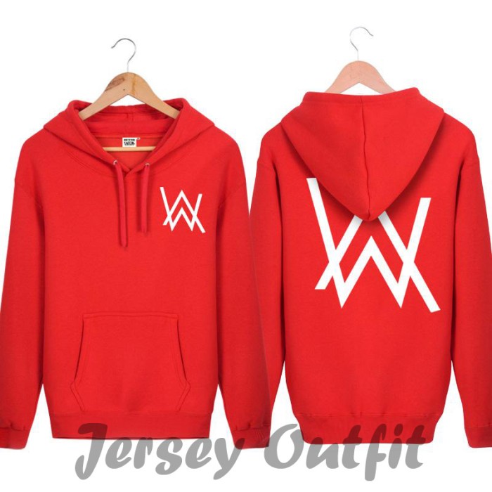 HOODIE ZIPPER ALAN WALKER FADED MUSIC REMIX SWEATER JAKET MERAH