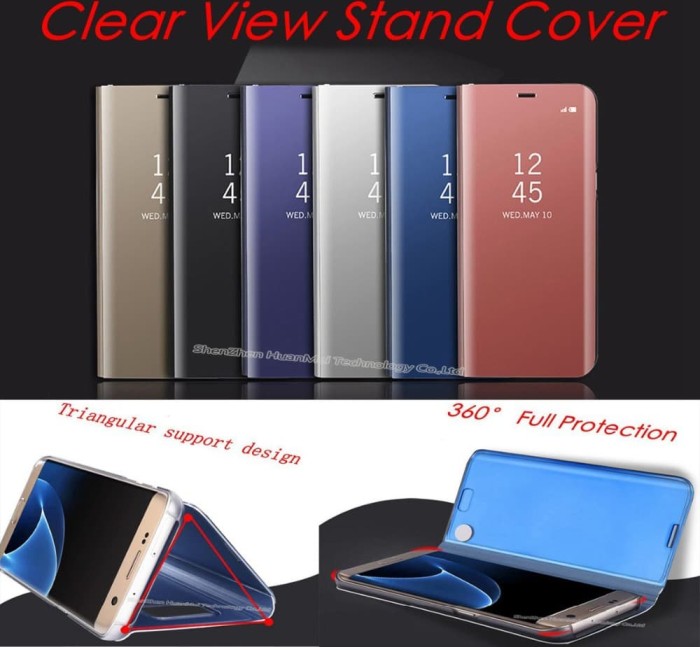 Flip Clear View standing cover mirror case samsung galaxy Note9 Note 9