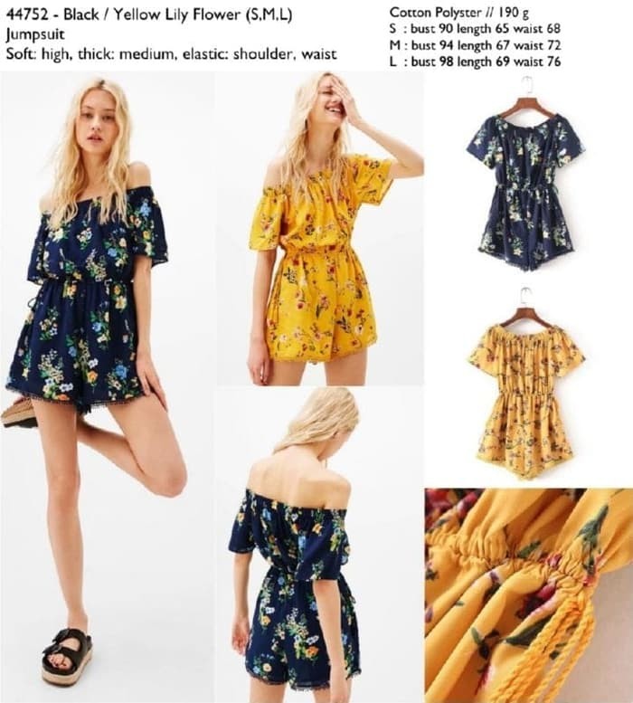 yellow flower jumpsuit