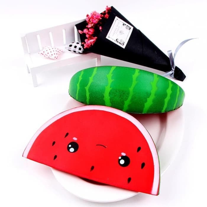 Squishy Licensed Semangka Smiley 16cm SE016 By Sunny Squishy