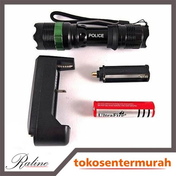 senter police 1866 q5 led kuning high quality Murah