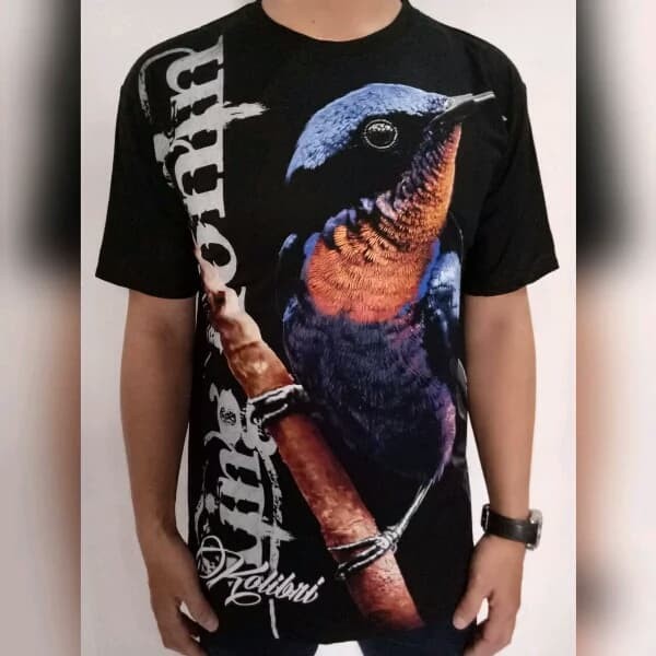 Jual Kaos Hobi Gambar Burung Kolibri Konin Bahan Adem Kab