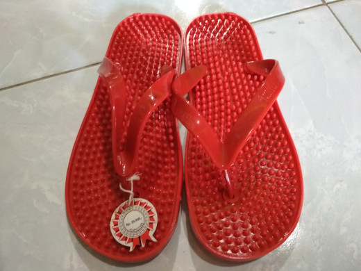 Sandal Jepit Refleksi Akupuntur Acupunture Massage Pijat Totol Kecil