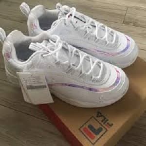 fila ray white pink