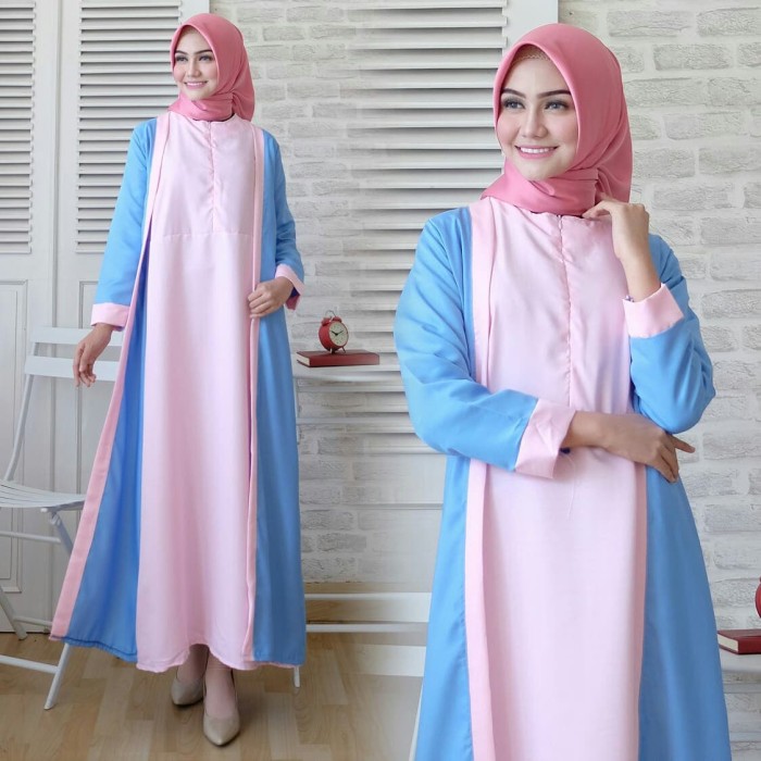 Jual Maxidress Kekinian Gamis Balotelli Maxidress Model Cardigan