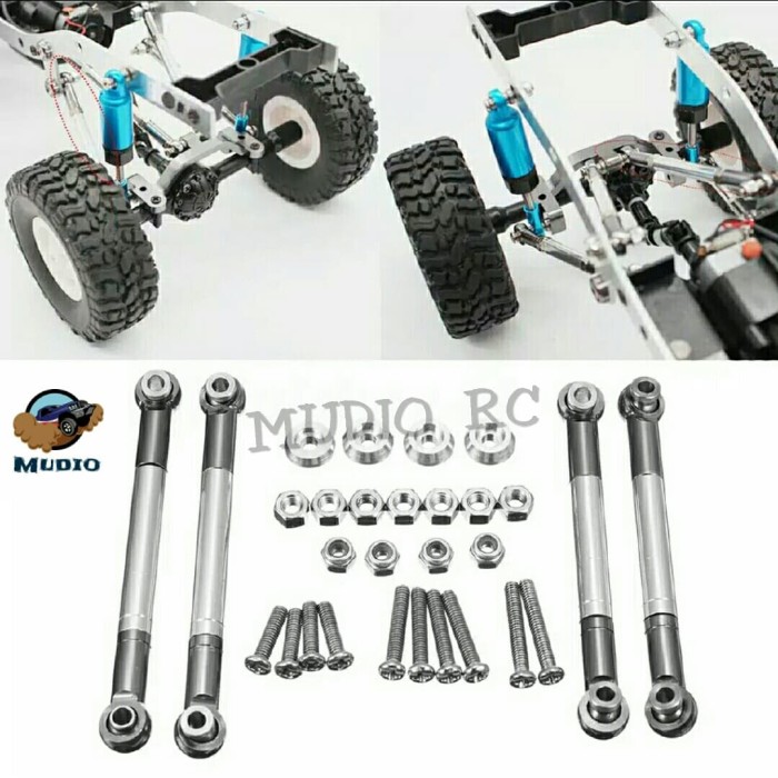 Jual RC WPL Metal Suspension Link Pullrod 4pcs for RC WPL C14 C24 C14