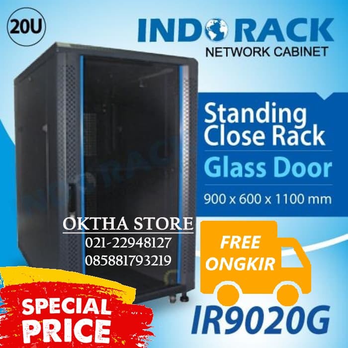 Jual Rack Server 19 20u Ir9020g Depth 900mm Indorack Close Rack Glass Door Jakarta Timur Oktha Store Tokopedia