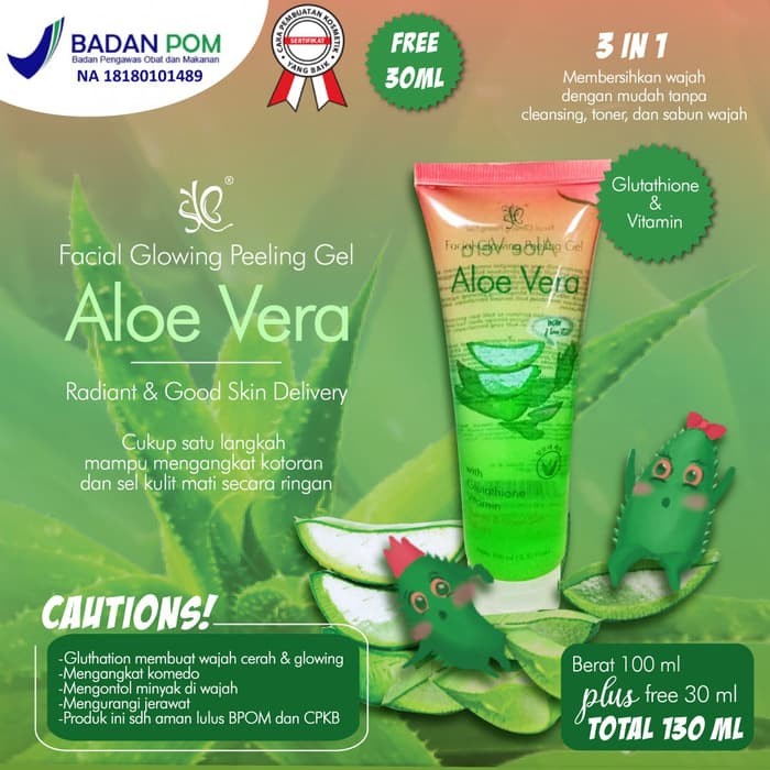 Jual ALOE VERA FACIAL GLOWING PEELING GEL BY SYB Kota Surakarta WIN