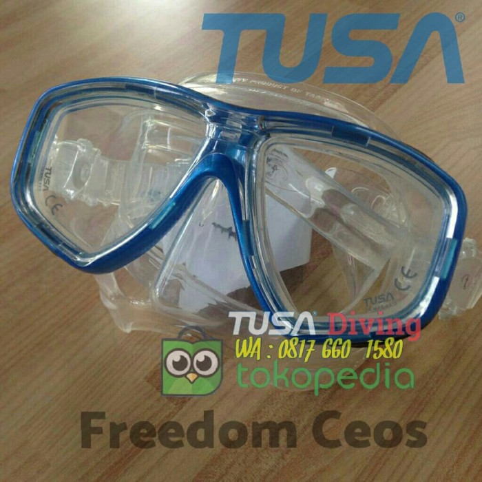 Tusa Freedom Ceos Mask Scuba Diving FreeDiving Snorkeling FT Blue M-212-FB
