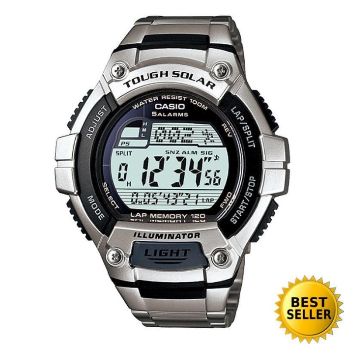 casio digital watch silver