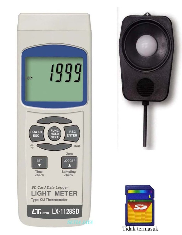 Jual LUTRON LX1128SD Digital Lux Meter sd 100.000 Lux Data Logger