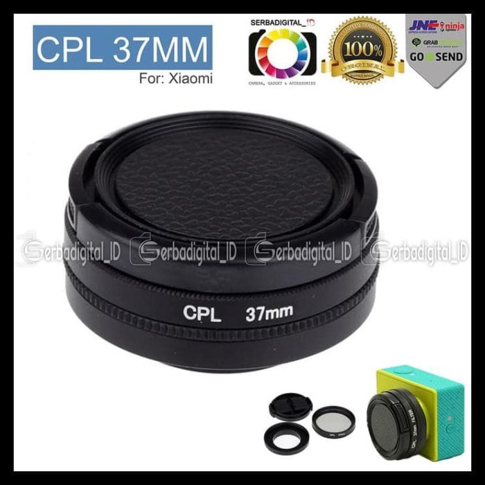 Lekai Camera Lens case for Xiaoyi Yi II 4K Sport Action Camera Proffesional CPL Filter for Sports Camera Color : Gold