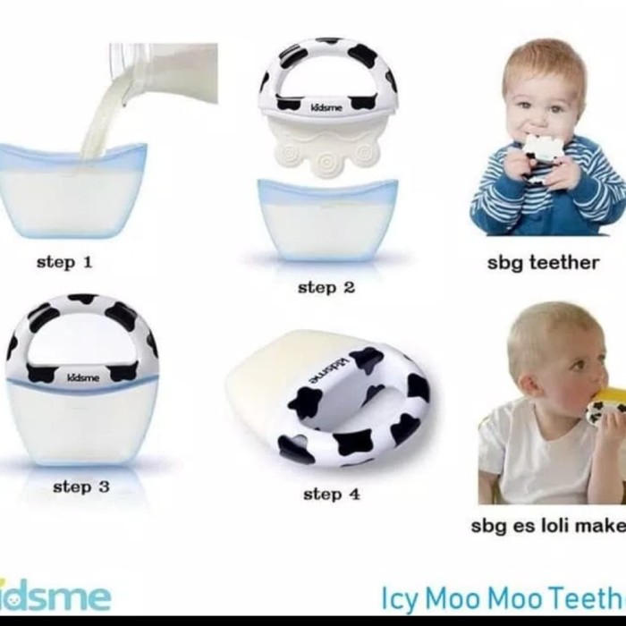 kidsme icy moo moo ice teether