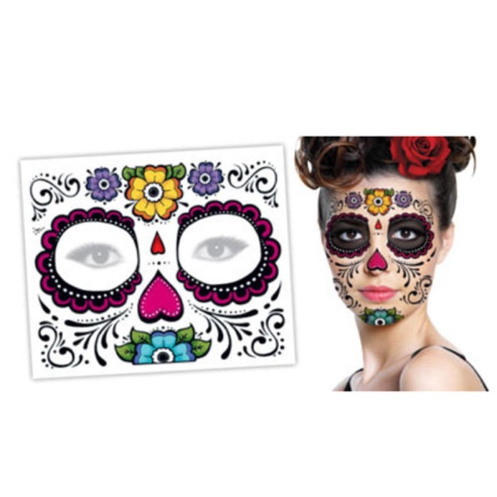 Jual sticker/stiker tato WAJAH halloween temporary tattoo ...
