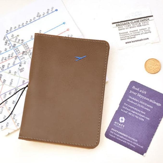 Passport Leather Cover Case\U002Fsampul Kulit Pelindung Paspor Korean