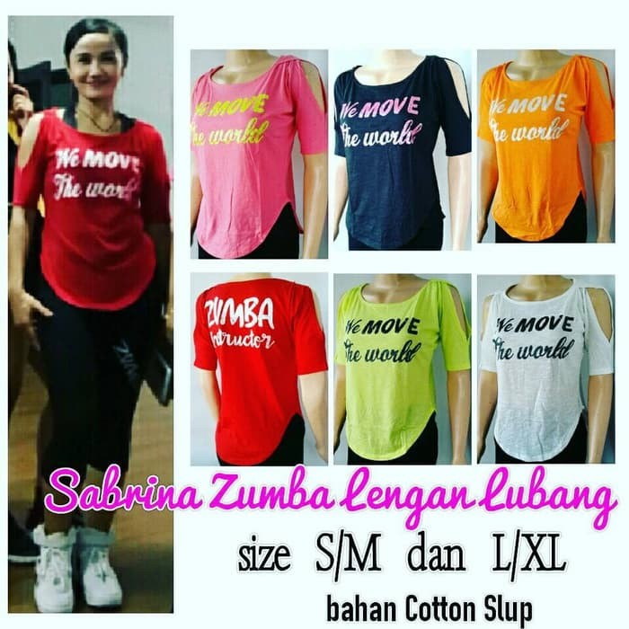 NuMurah baju senam/baju zumba/tanktop kaos olahraga baju oblong/Tshirt
