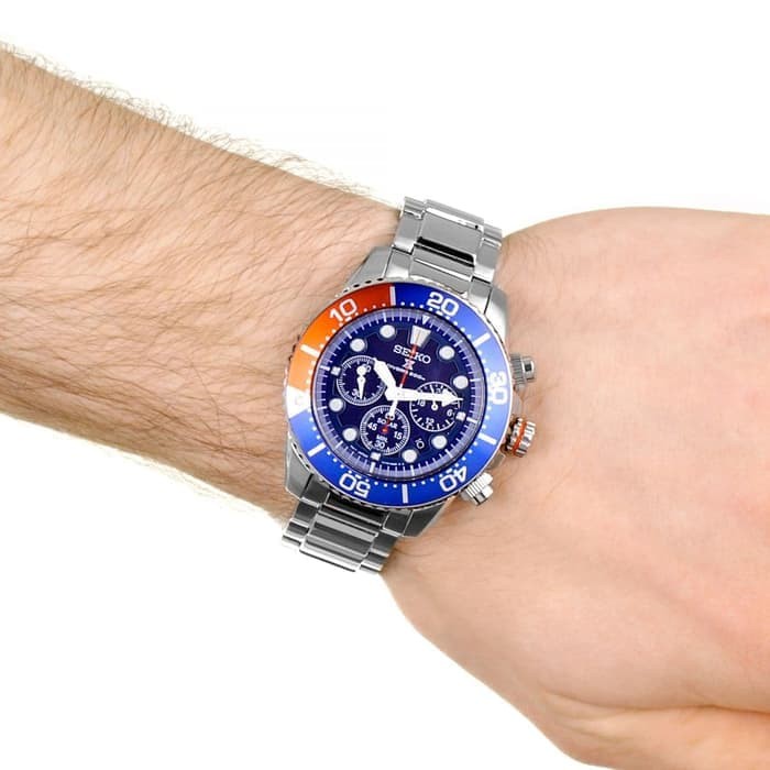 seiko solar watch blue face