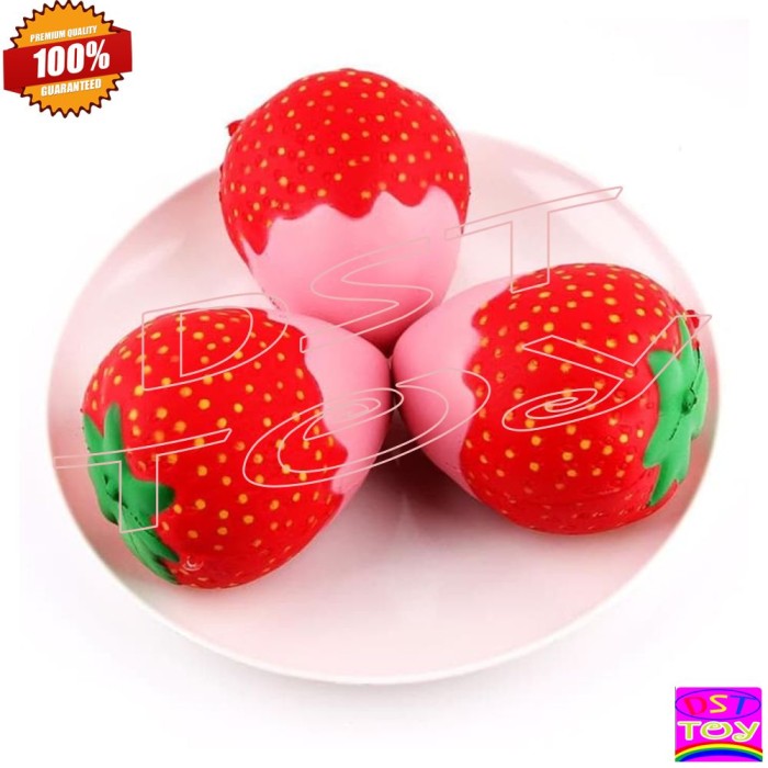Squishy Licensed Selai Strawberry Coklat 10cm SE046 By Sunny Squishy