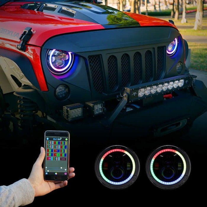 Jeep Halo Headlights >> Jual Auxbeam 7 Led Rgb 90w Halo Ring Jeep Headlights Rgb Bluetooth Kab Sidoarjo Maskevet Tokopedia Jeep Halo Headlights >> Jual Auxbeam 7 Led Rgb 90w Halo Ring Jeep Headlights Rgb Bluetooth Kab Sidoarjo Maskevet Tokopedia